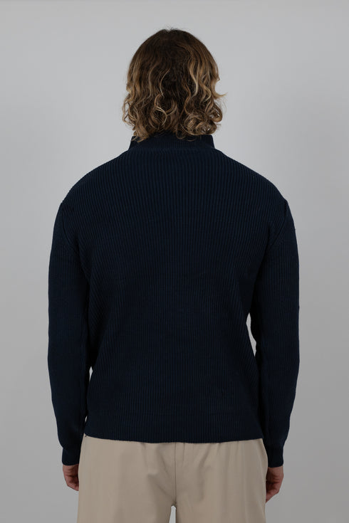 Half-Zip Ribbed Sweater J6916