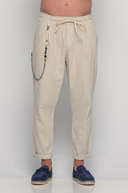 Linen Pants With Chain
