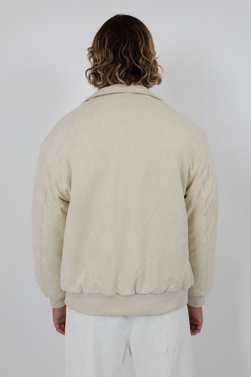 Ivory Suede Bomber