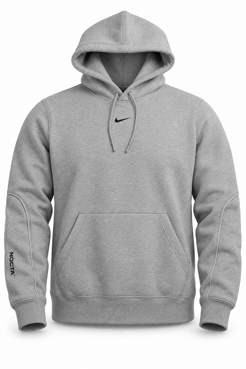 Nike x NOCTA Men's Fleece Hoodie Grey Heather/ Matte Silver/ Black