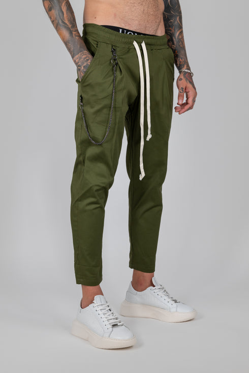 Pants With Chain In Chaki