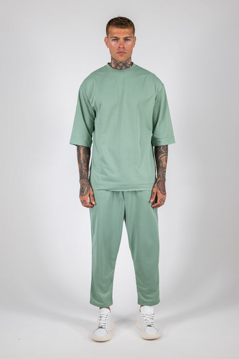 Set 3/4 T-shirt With Japanese Pants In Mint