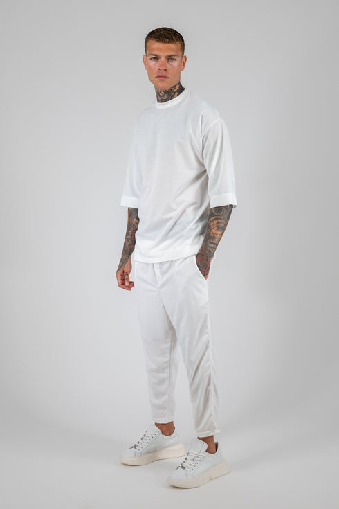 Set 3/4 T-shirt With Japanese Pants In White