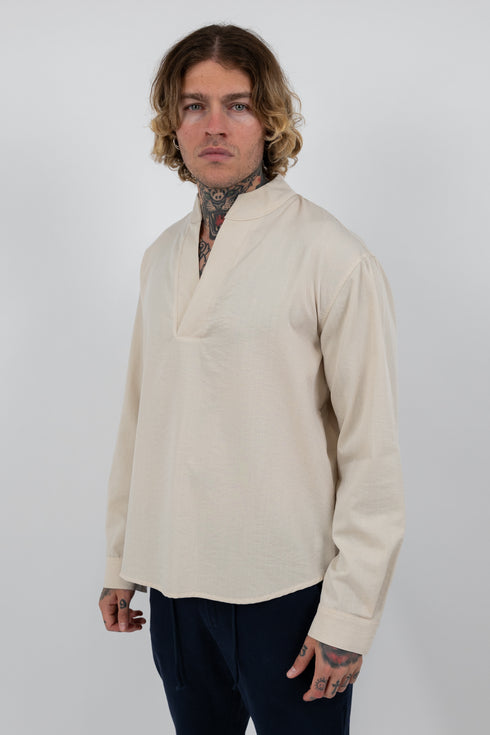 Mandarin Linen Shirt