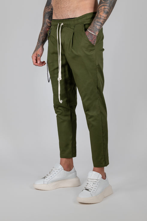 Pants With Chain In Chaki