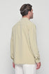 HIDDEN BUTTON MAO SHIRT IN BEIGE