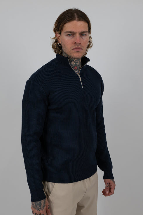 Half-Zip Ribbed Sweater J6916