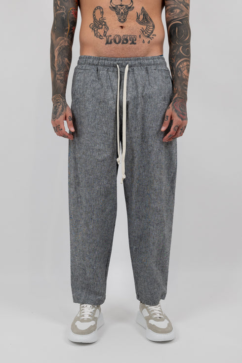 Slate Relaxed Linen Trousers
