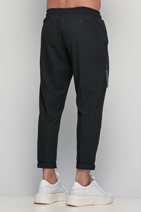 Pants With Chain In Black