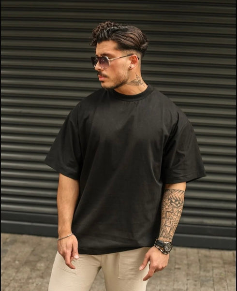 T-shirt Oversize Μαύρο