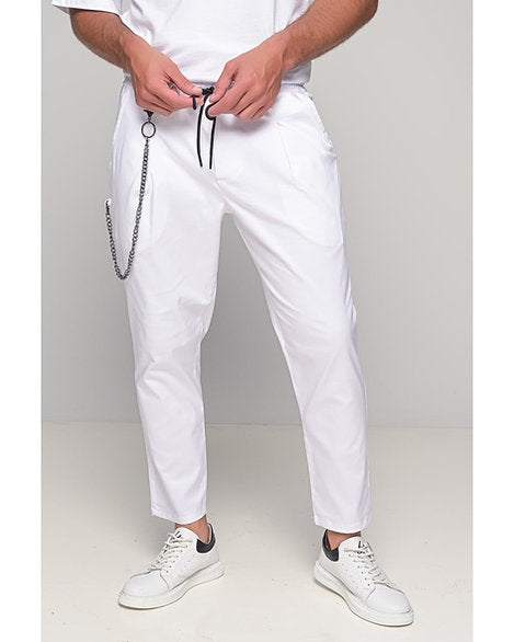 Pants With Chain BL70 - White