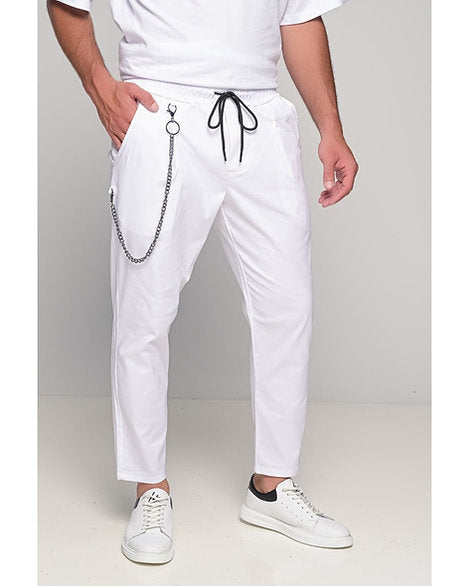 Pants With Chain BL70 - White