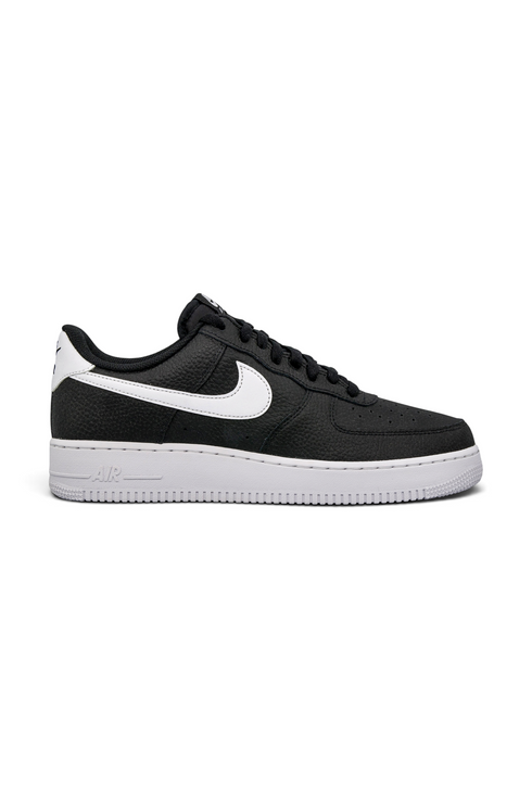 Nike Air Force 1 Low '07 Black White Pebbled Leather
