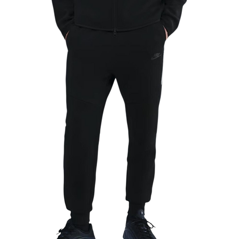 NIKE Tech Fleece Joggers Black White Reflective