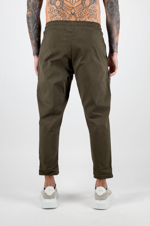 Pants With Chain In Chaki