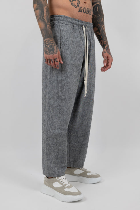 Slate Relaxed Linen Trousers