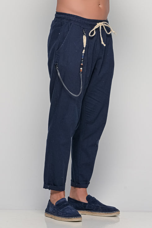 Linen Pants With Chain