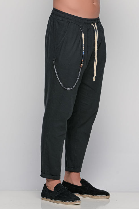 Linen Pants With Chain