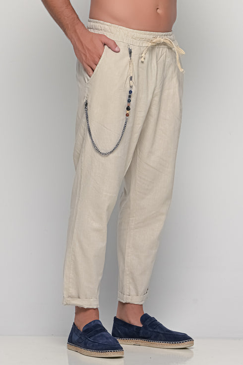 Linen Pants With Chain