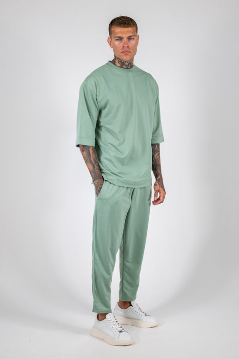 Set 3/4 T-shirt With Japanese Pants In Mint