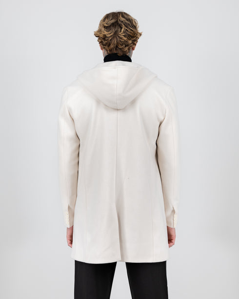 Hooded Coat In Ekru