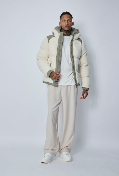 Men's Sherpa Puffer Jacket - ολόσωμο