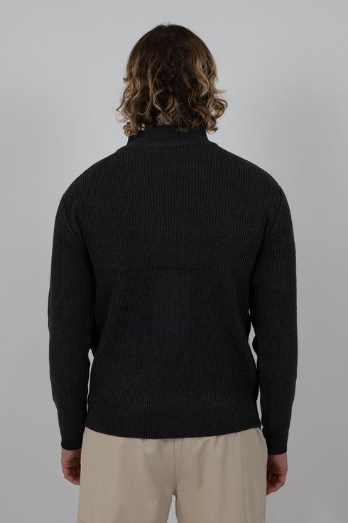 Half-Zip Ribbed Sweater J6916