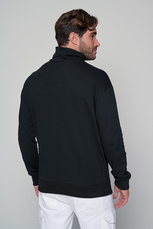 Half Zip Sweater In Black