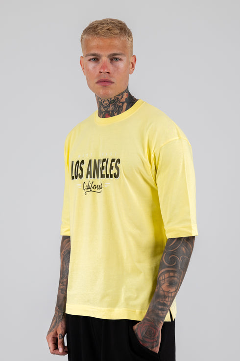 T-shirt Oversized LA - Yellow