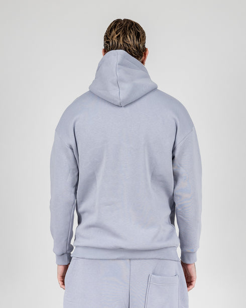 Hoodie With Snaps In Grey