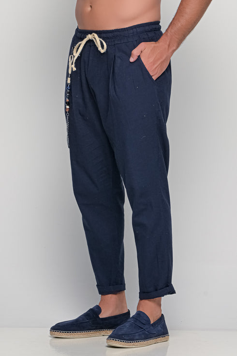 Linen Pants With Chain