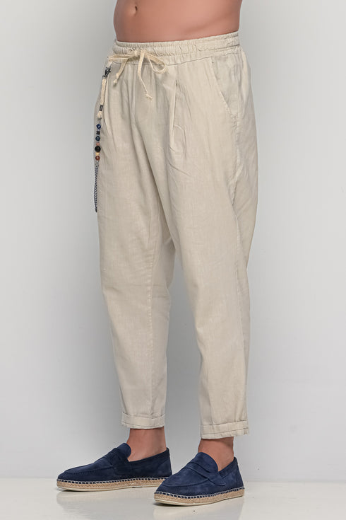 Linen Pants With Chain
