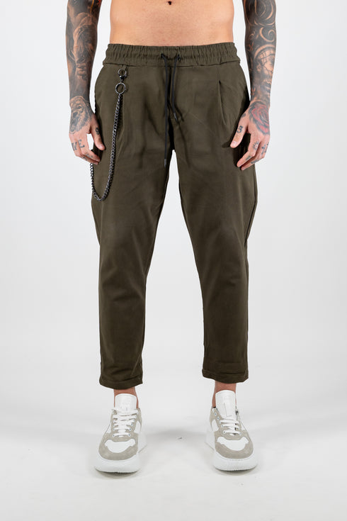 Pants With Chain In Chaki