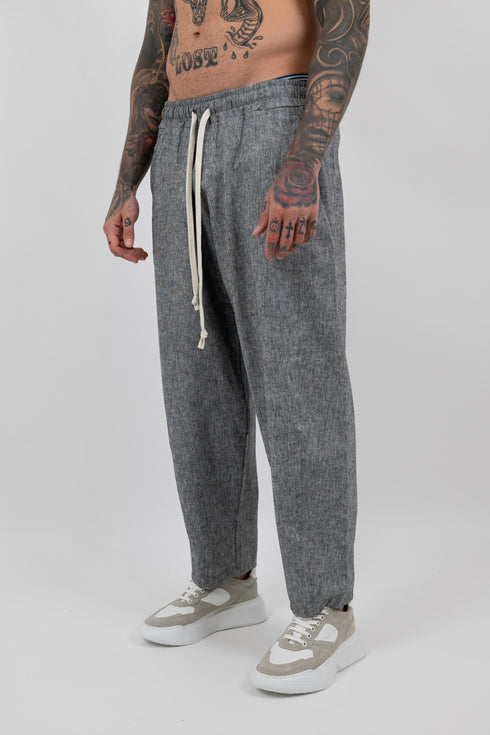 Slate Relaxed Linen Trousers