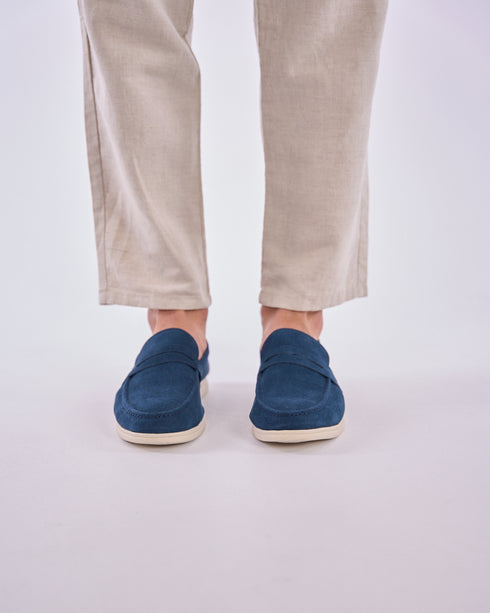 Suede Loafers In Navy