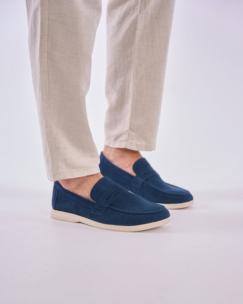 Suede Loafers In Navy