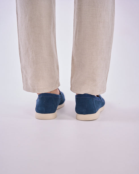 Suede Loafers In Navy