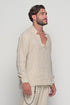 Linen Notched Neck Shirt
