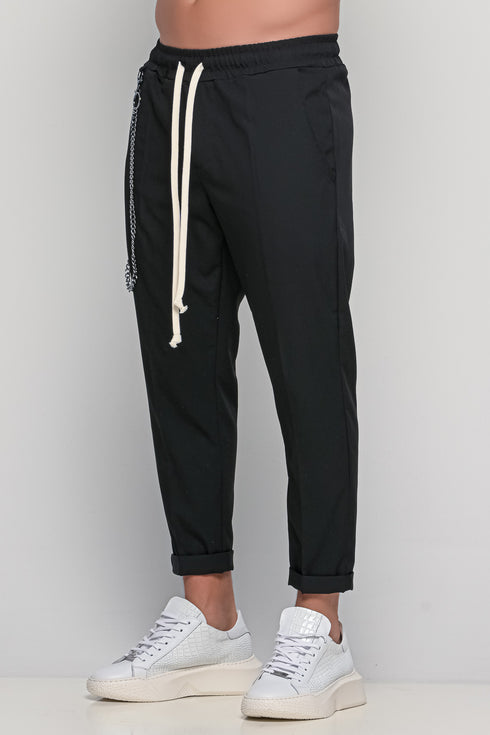 Pants With Chain In Black