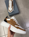 Prestige Leather Sneakers Brown/White