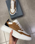 Prestige Leather Sneakers Brown/White