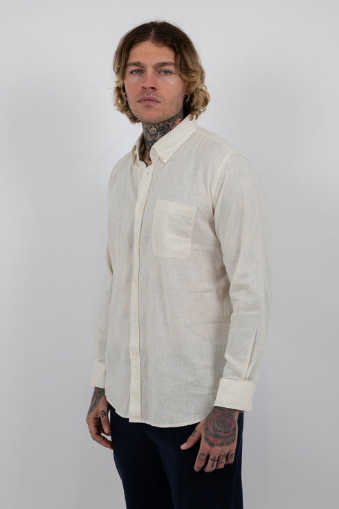 Ivory Breeze Linen Shirt