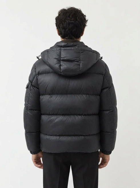 Quilted hooded down jacket K836