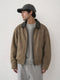 Jacket With Contrasting Faux Leather Collar CA-830