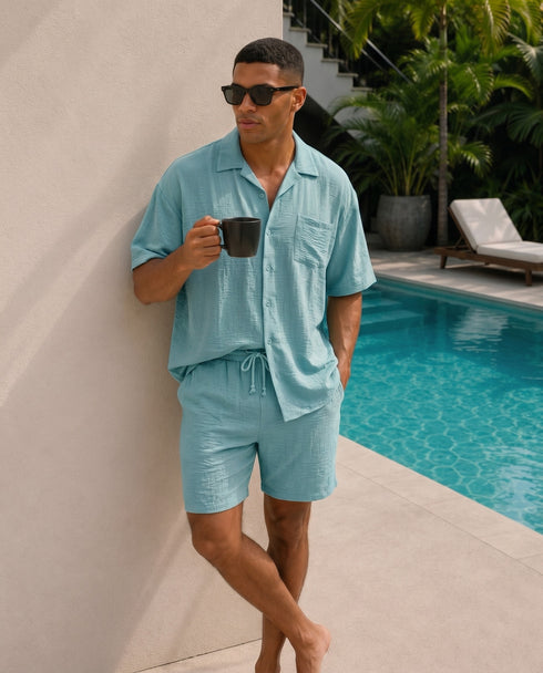 Set Oversized Linen Mallorca - Mint