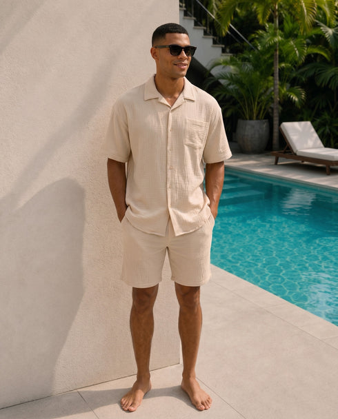 Set Oversized Linen Mallorca-Beige
