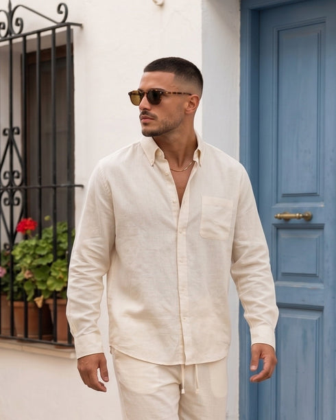 Ivory Breeze Linen Shirt