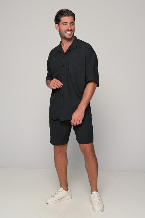 Set Oversized Linen Mallorca-Black