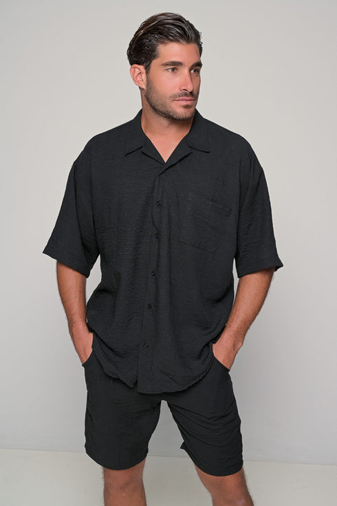 Set Oversized Linen Mallorca-Black