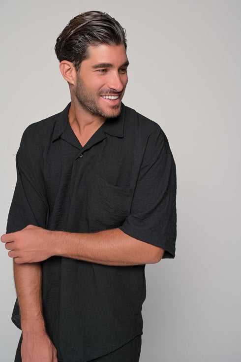 Set Oversized Linen Mallorca-Black